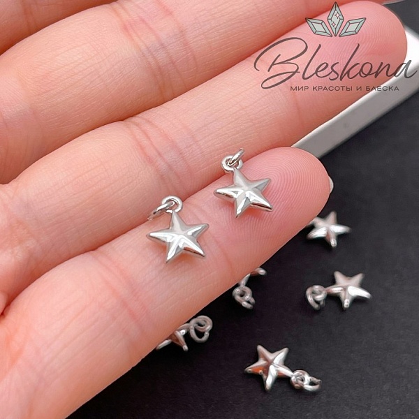 10*8 мм Цвет серебро, Подвеска звезда