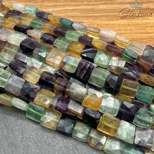 Флюорит квадрат плоский огранка 10-11 мм