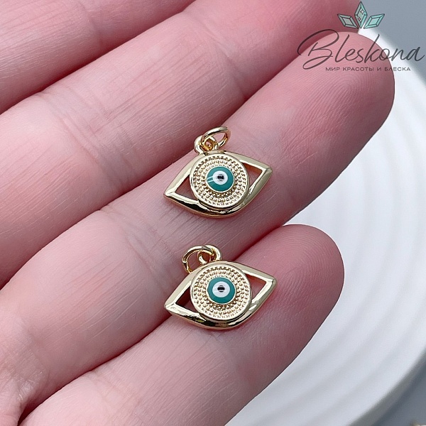 11*13,8 мм Цвет золото, Подвеска глаз 