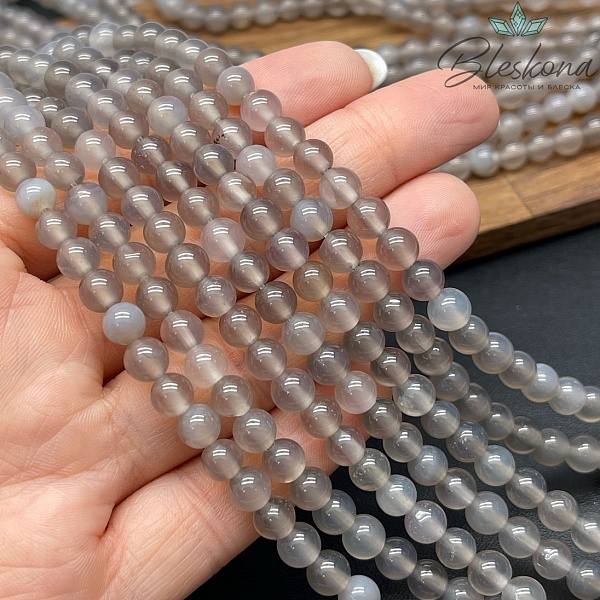 Агат серый 6 мм