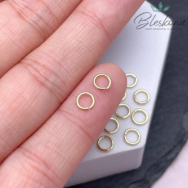 5*0,8 мм Цвет золото, Колечки уп. 1 гр. 