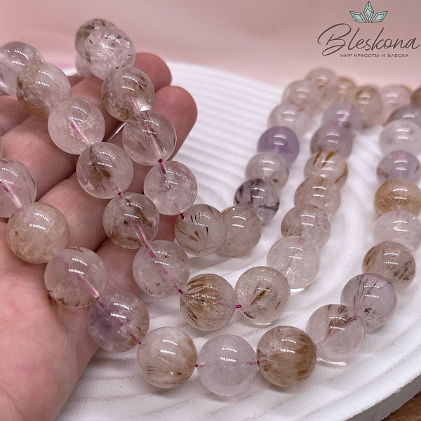 Кварц Рутиловый (аметист) 13 мм