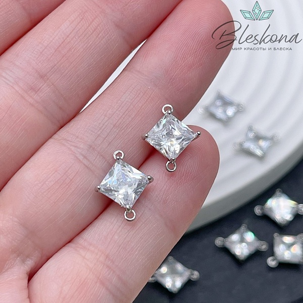 13,4*10,8 мм Цвет серебро, Коннектор ромб 