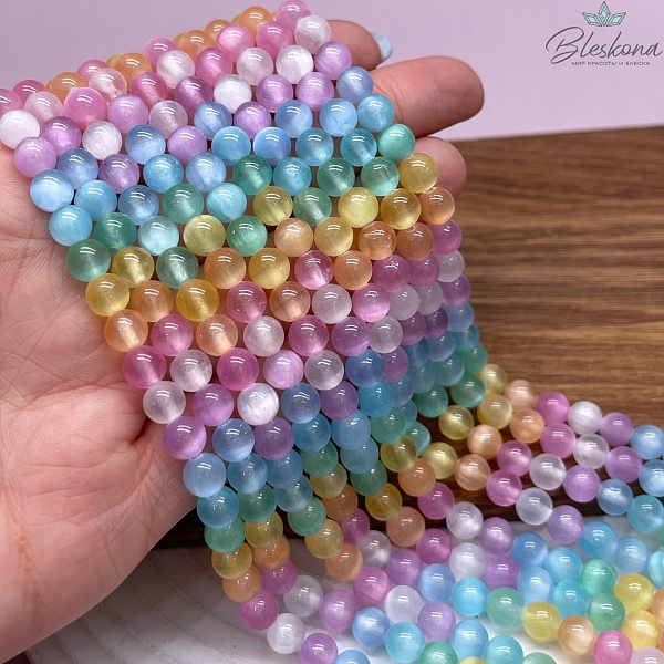 Селенит микс (тонированный) 6,5 мм №1