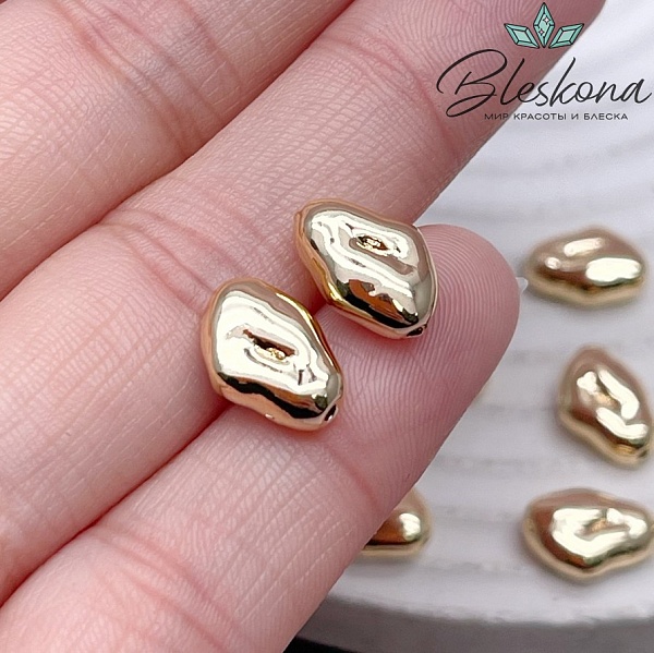 11,6*8 мм Цвет золото, Бусина фриформ