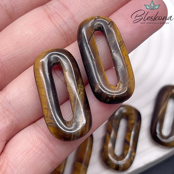 30*14 мм Подвеска овал Тигровый глаз