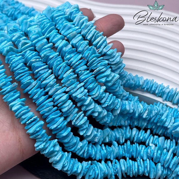 Перламутр голубой диски из ракушки 9-11мм