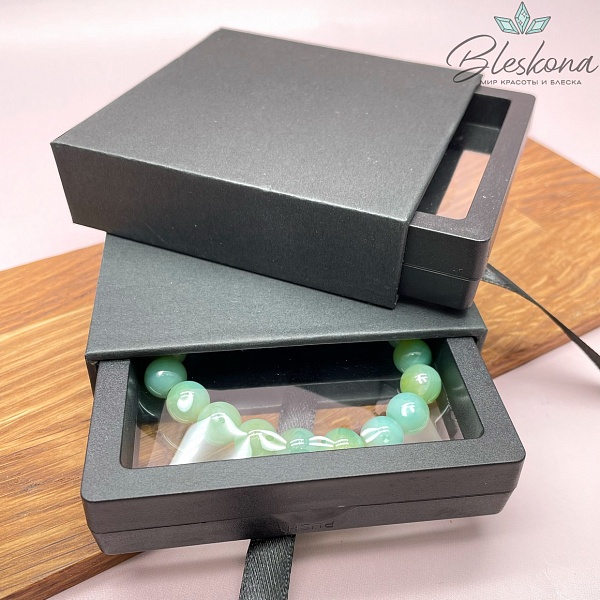 Прозрачный выдвижной дисплей для украшений черный 9,5 см