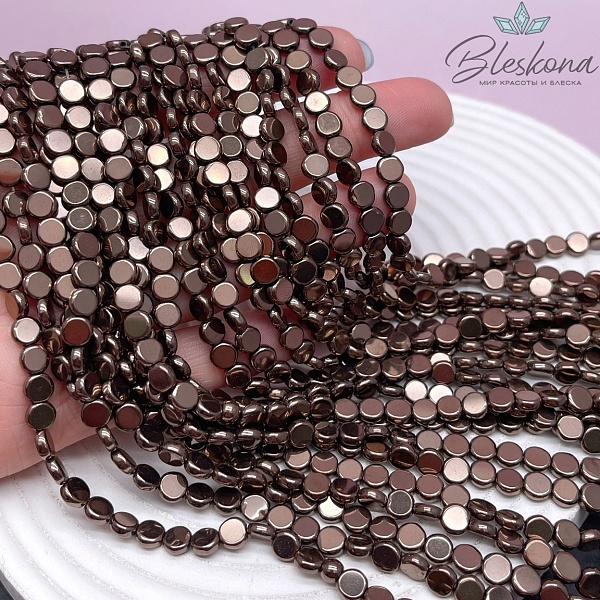 5,5 мм, Гематин круг (таблетка), цвет коричневый  (шоколадный)