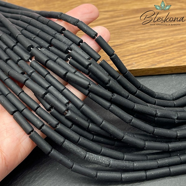 Стекло черное матовое трубочки 13*4 мм