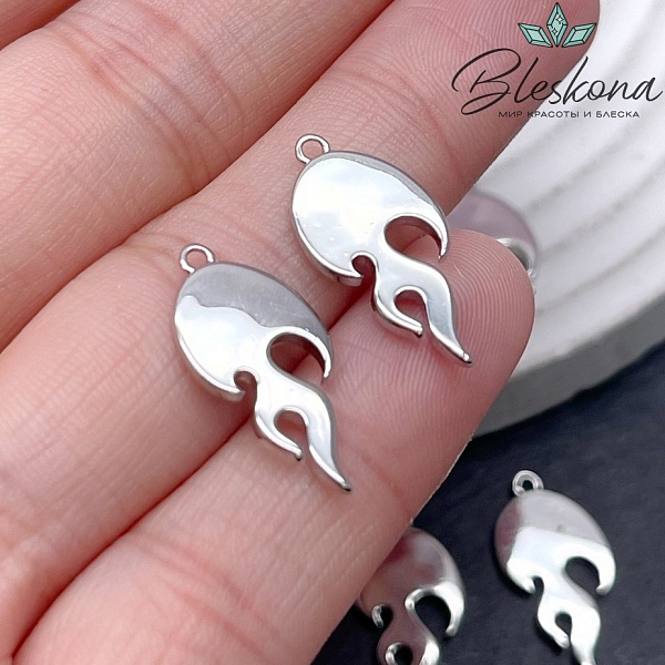 21*10 мм Цвет серебро, Подвеска Медуза
