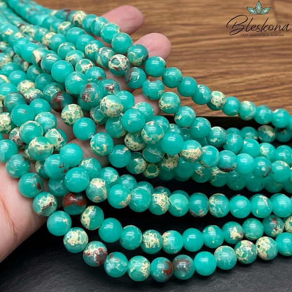 Варисцит зеленый (имитация) №1 8 мм