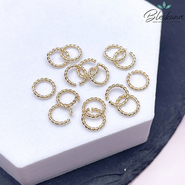 Соединительный элемент, Цвет золото 8 мм 