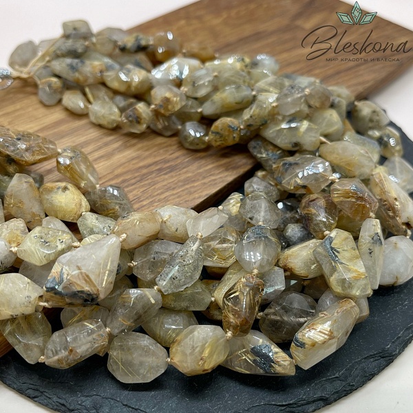 Кварц Рутиловый фриформ огранка 14-16 мм