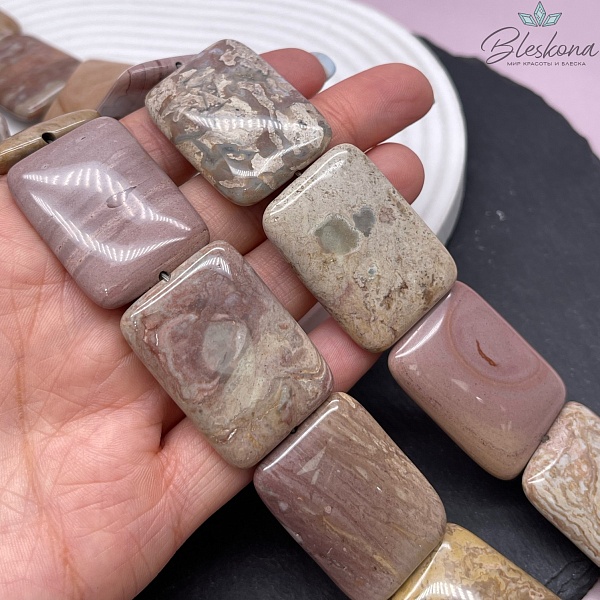 Агат Алашанский прямоугольник 35,5*25 мм