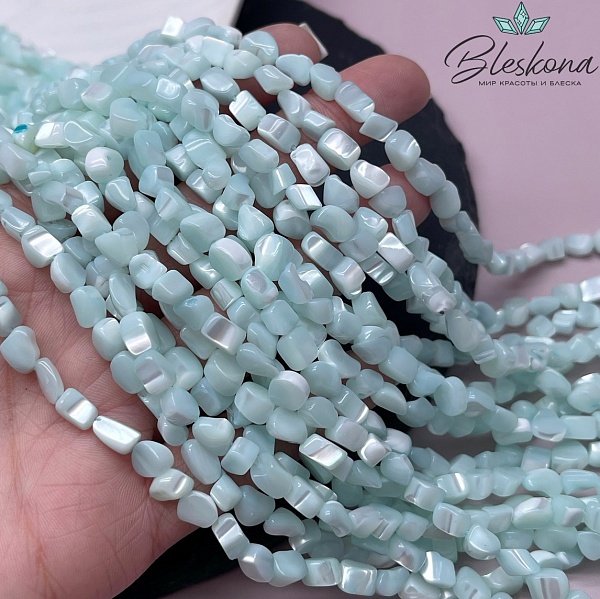 Перламутр тиффани галтовка (5-7)*(3-6) мм