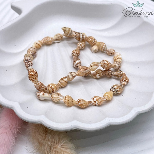 Ракушка коричневая 6*9мм уп.40шт