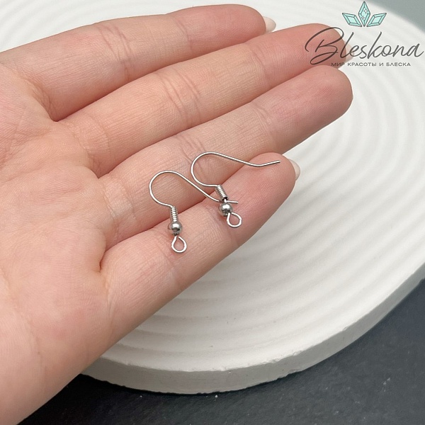 18мм Цвет серебро, Швензы крючок №123 Люкс