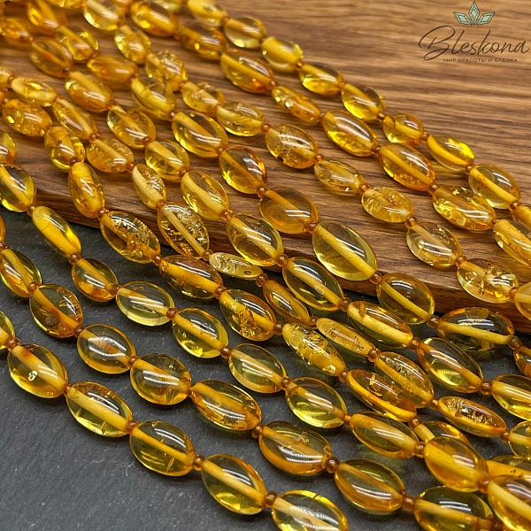 Янтарь желтый галтовка 7-8 мм