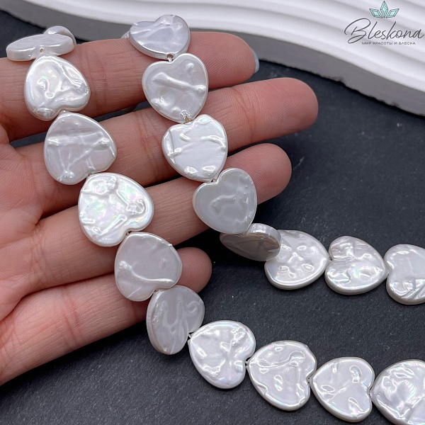 16 мм, Жемчуг Майорка сердечки