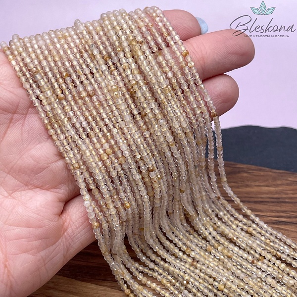 Кварц Рутиловый алмазная огранка 2,5 мм