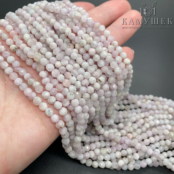 4 мм Кунцит микроогранка №1 (В-качество)