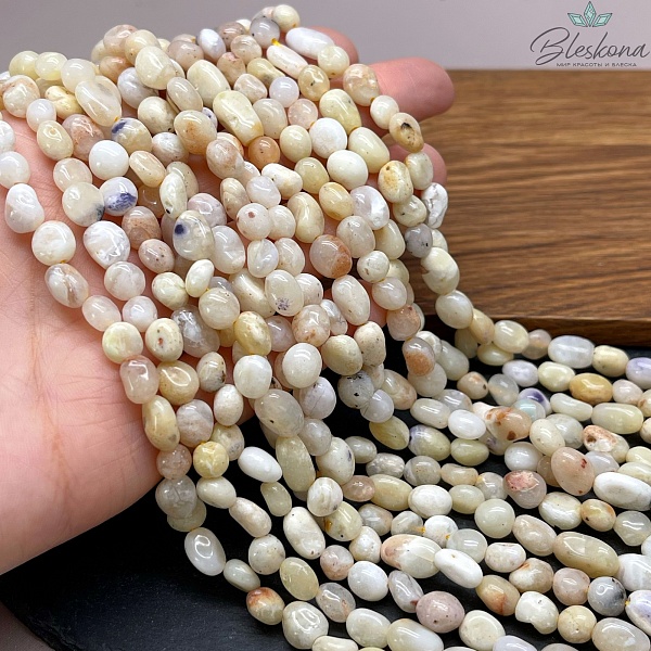 Опал желтый галтовка 6-9 мм