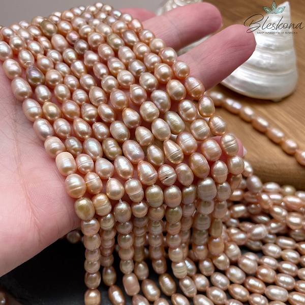 Жемчуг рис фиолетовый №1 5,5-6 мм