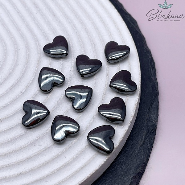 Гематин сердце объемное имитация 12 мм уп.10шт