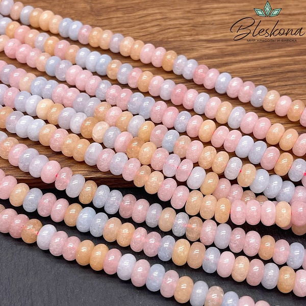 Кварц микс тонированный рондель 4,5*8 мм