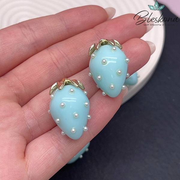 25*17 мм Цвет золото, Подвеска клубничка тиффани