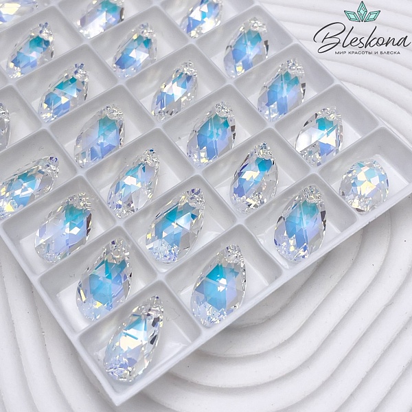 6106 Pear-shaped 16мм Crystal AB  