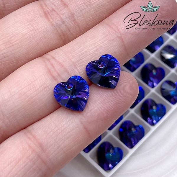 6228 Xilion Heart 10,3*10 мм Crystal Heliotrope (HEL)