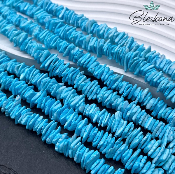 Перламутр голубой диски из ракушки 9-11мм