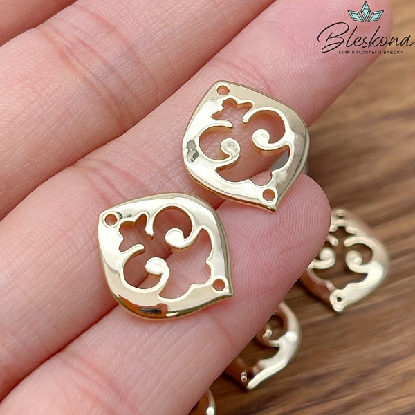 17*15 мм Цвет золото, Коннектор Этно №10