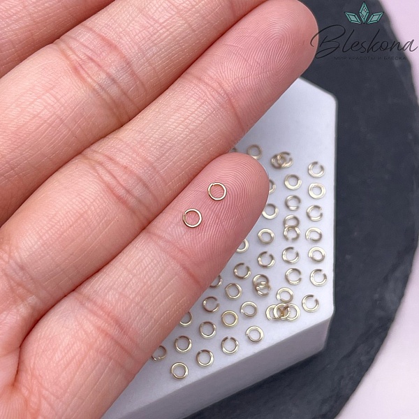 3*0,5 мм Цвет золото, Колечки уп. 1 гр. 