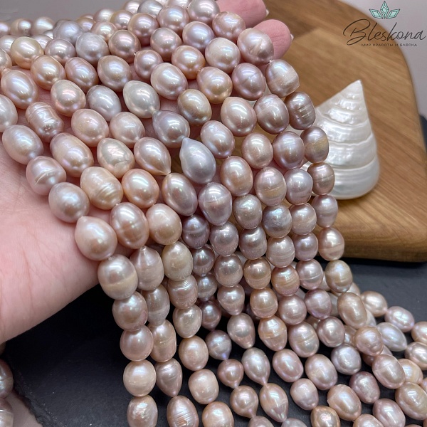 Жемчуг рис фиолетовый №1 9,5-10 мм 