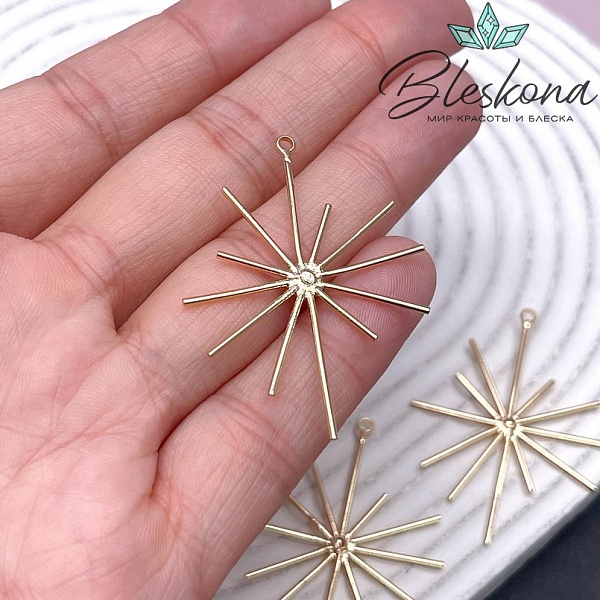 43*32,6 мм Цвет золото, Подвеска северная звезда 