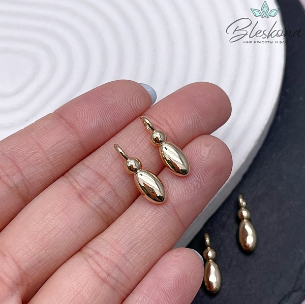 18 мм, Цвет золото, Буква объемная I