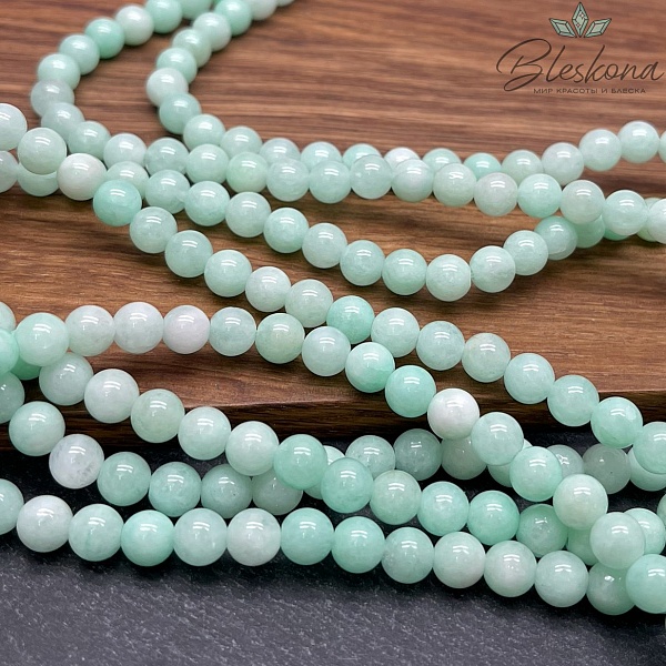 Кварц (тонированный) мятный 6 мм