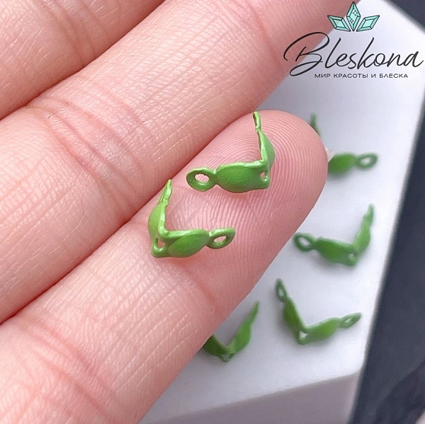 8,5*4 мм, Каллоты зеленая эмаль уп.10шт