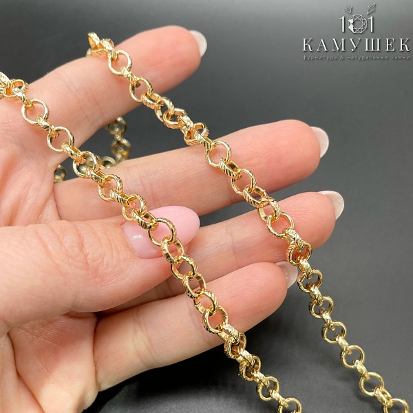 Цепь №4-1 цвет золото 6*1,7 мм