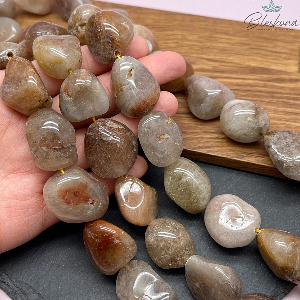 Кварц Рутиловый галтовка (22-27)*(19-23) мм