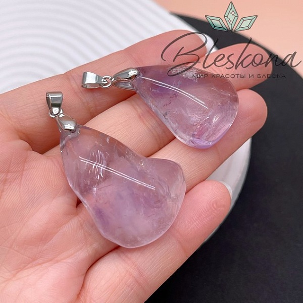Подвеска Лавандовый  Аметист фриформ 18-22 мм 