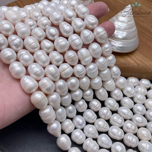 Жемчуг рис белый 10-10,5 мм 