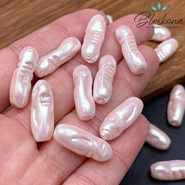 8*20 мм Жемчуг Майорка цвет розовый перламутр (штучно) 