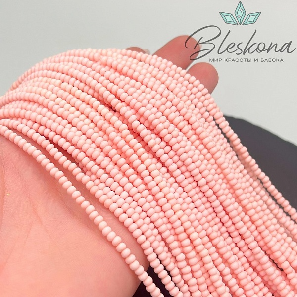 3,2*2,3 мм Бусины стекло рондель пудровые