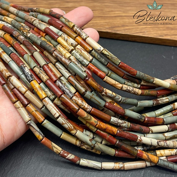 Яшма Picasso трубочки 13*4мм