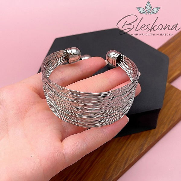 58-63 мм Цвет серебро, Основа для браслета №2