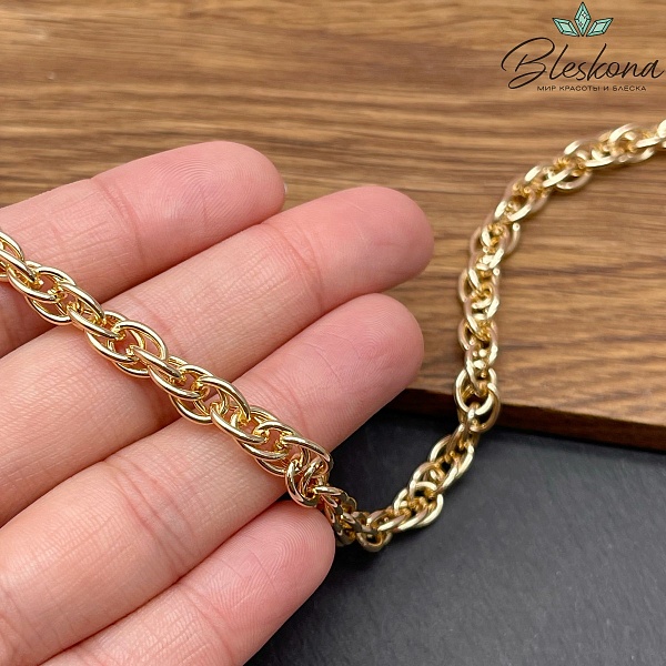 Цепь №122-1 цвет золото 8*6 мм
